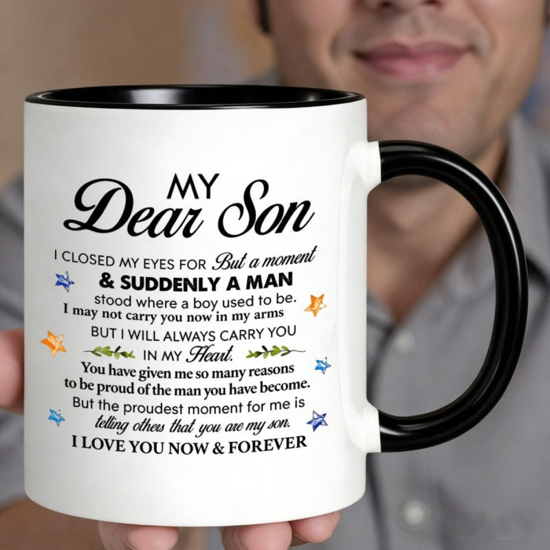 Tailorly Black Accent 11 oz Mug - quote with stars