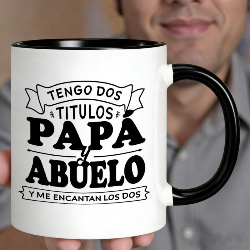 Tailorly Black Accent 11 oz Mug - spanish text "papa"