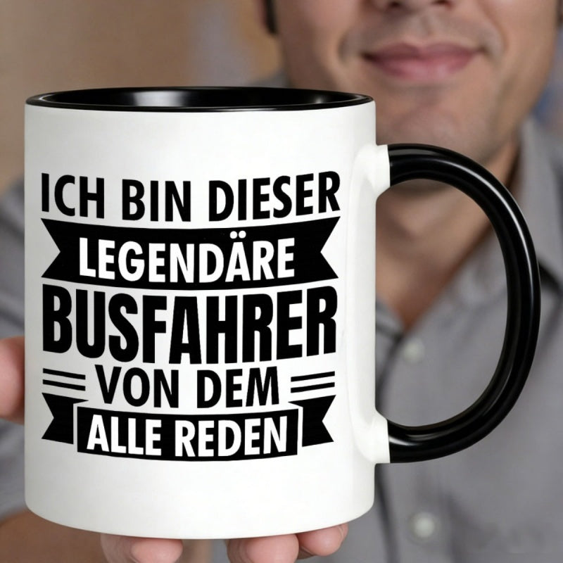Tailorly Black Accent 11 oz Mug - legend re alle text white