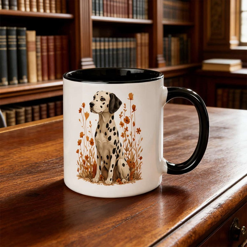Tailorly Black Accent 11 oz Mug - 11oz 350ml print ceramic coffee mug with lip friendly rim adorable suitable for mothers day gifts new year graduation