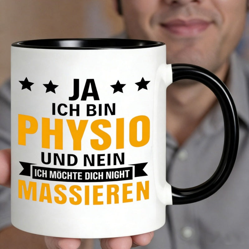 Tailorly Black Accent 11 oz Mug - massieren german quote