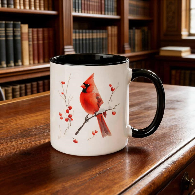 Tailorly Black Accent 11 oz Mug - bird