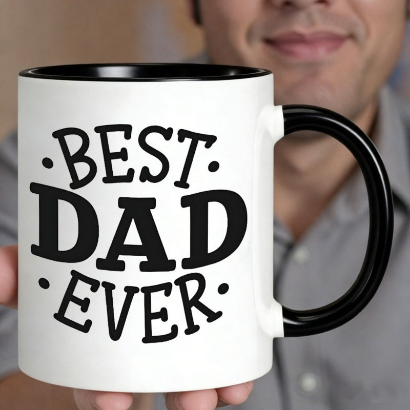 Tailorly Black Accent 11 oz Mug - best dad ever