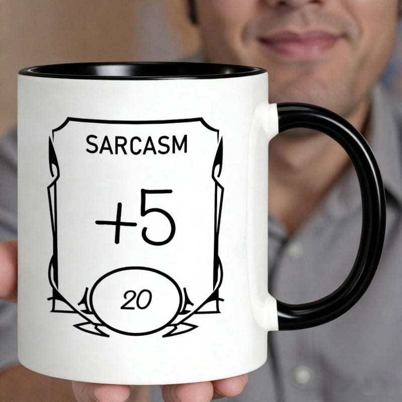 Tailorly Black Accent 11 oz Mug - sarcasm themed number text design