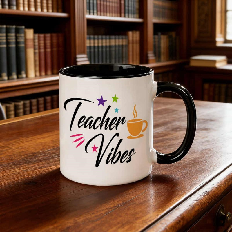 Tailorly Black Accent 11 oz Mug - teacher themed design