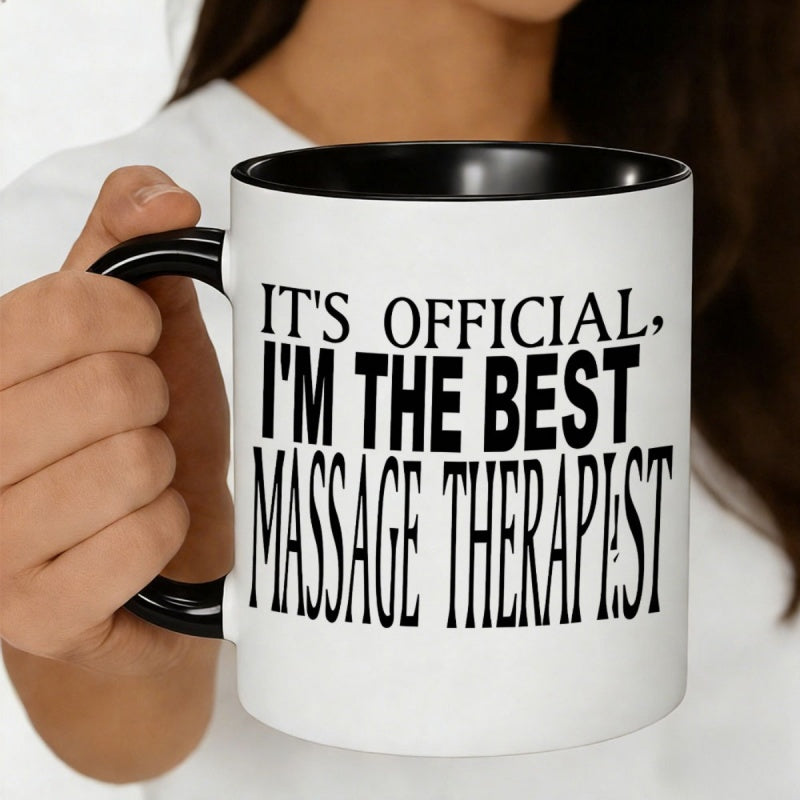 Tailorly Black Accent 11 oz Mug - its officialim the best text design humorous gift