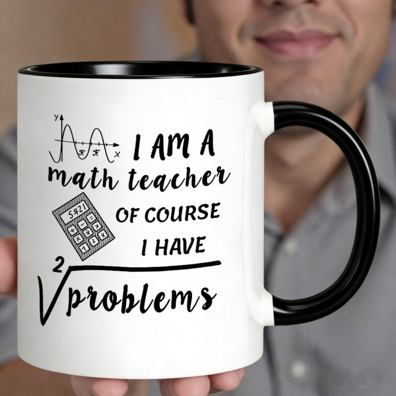 Tailorly Black Accent 11 oz Mug - math teacher quote
