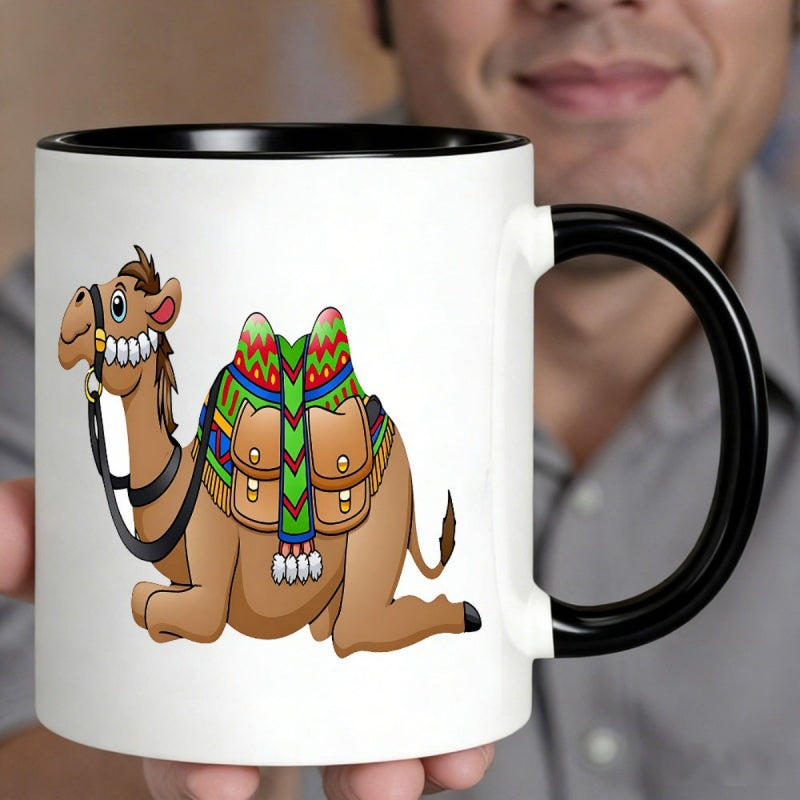 Tailorly Black Accent 11 oz Mug - cartoon camel