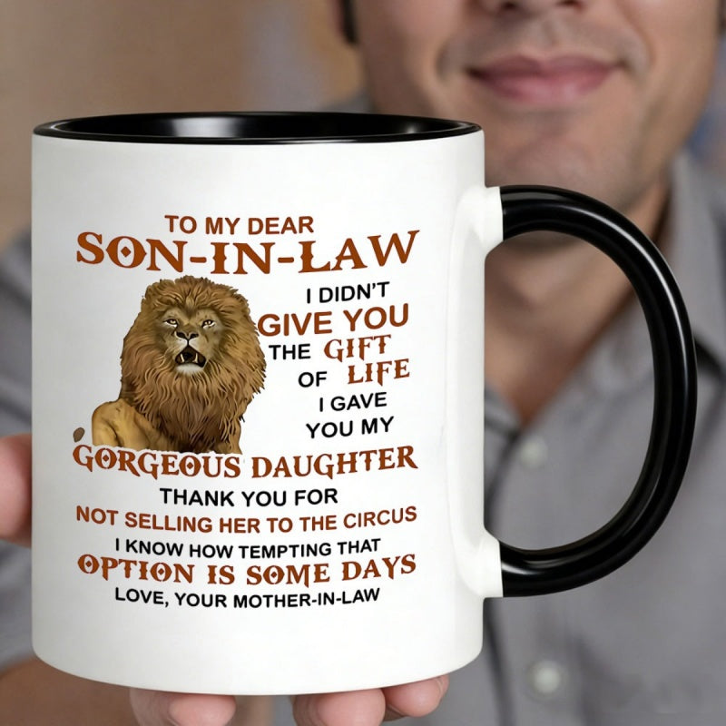 Tailorly Black Accent 11 oz Mug - humorous lion quote