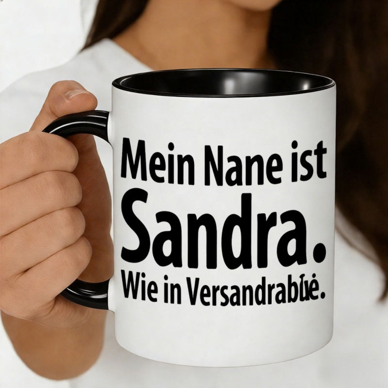 Tailorly Black Accent 11 oz Mug - mein name ist