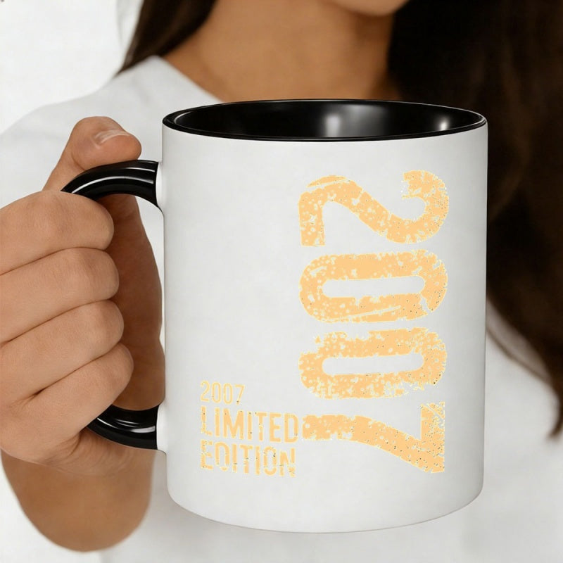 Tailorly Black Accent 11 oz Mug - 2007 edition distressed text