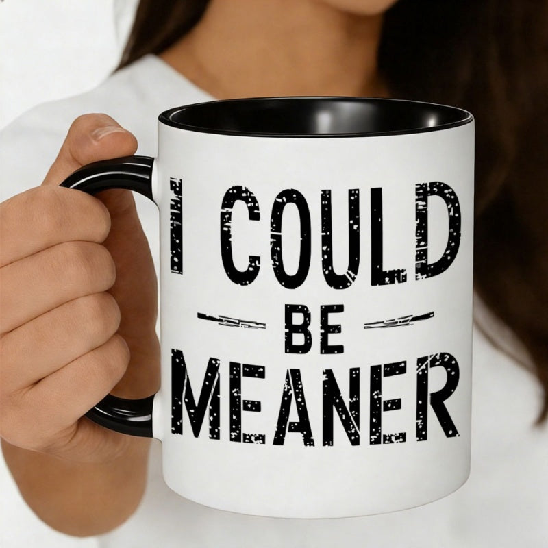 Tailorly Black Accent 11 oz Mug - distressed text design