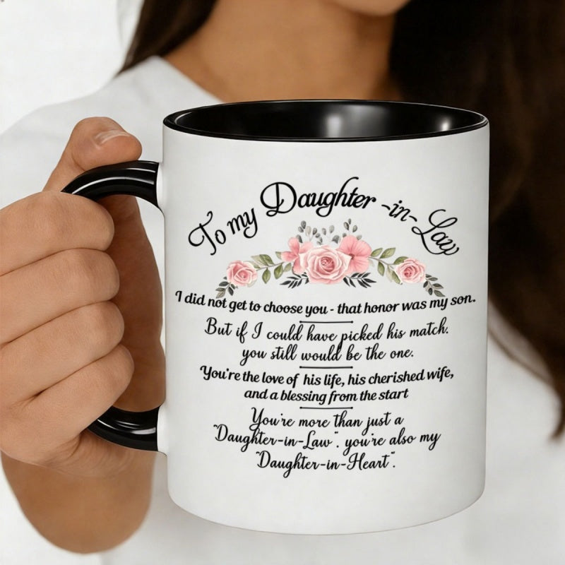 Tailorly Black Accent 11 oz Mug - pink floral