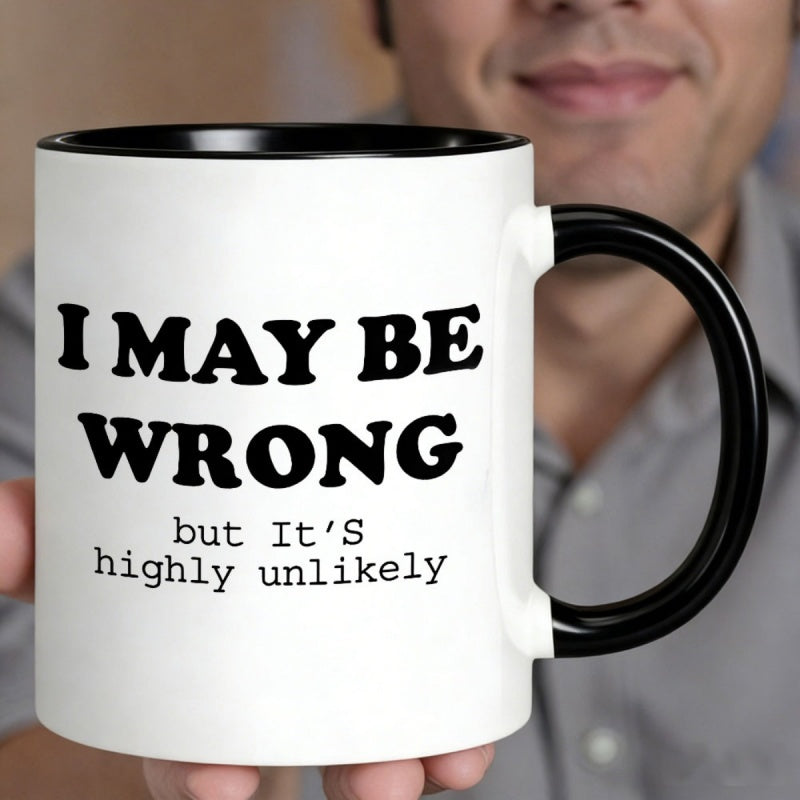 Tailorly Black Accent 11 oz Mug - humorous quote text