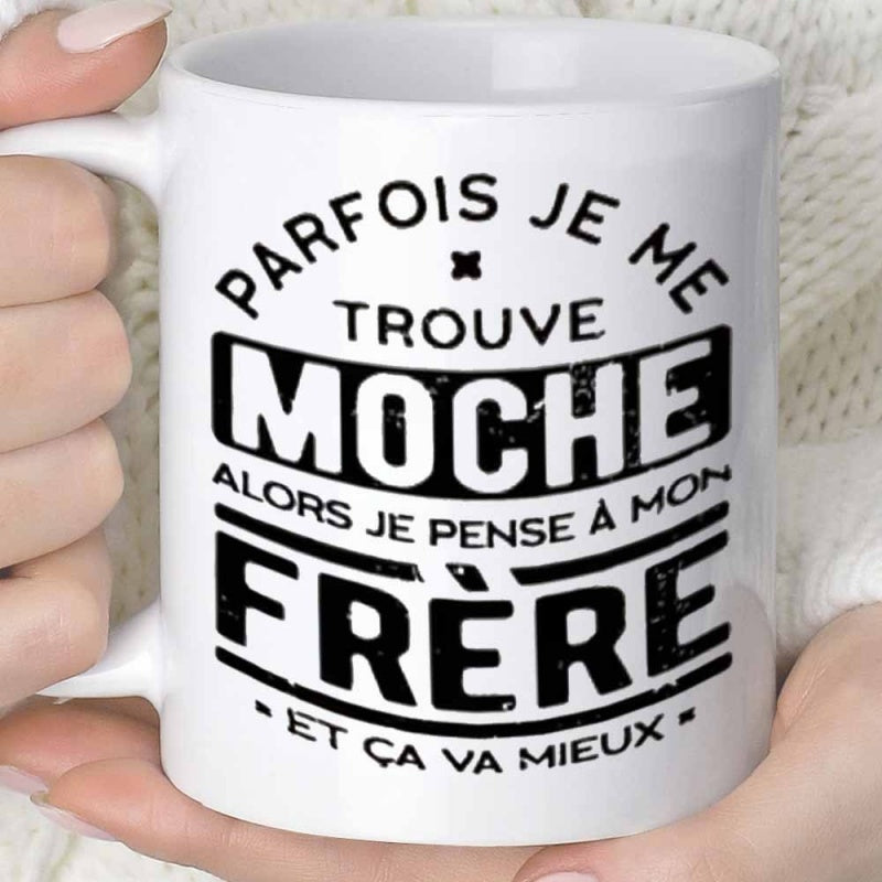 Tailorly White Ceramic 11 oz Mug - Bold Black Typographic Text Art Design With Minimalist Lines Ceramic Mug