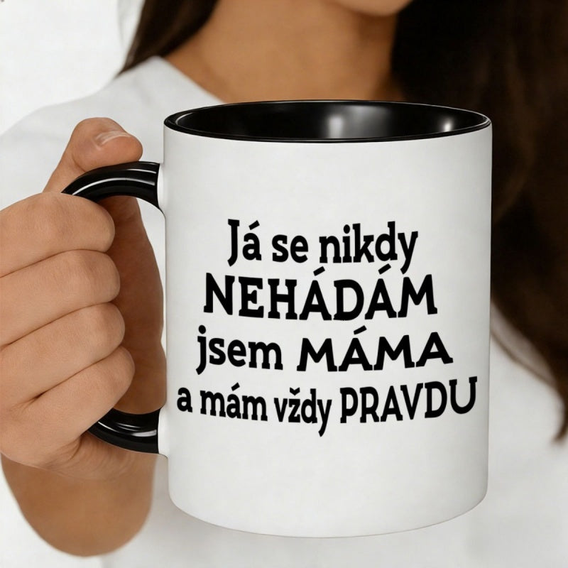 Tailorly Black Accent 11 oz Mug - czech quote design