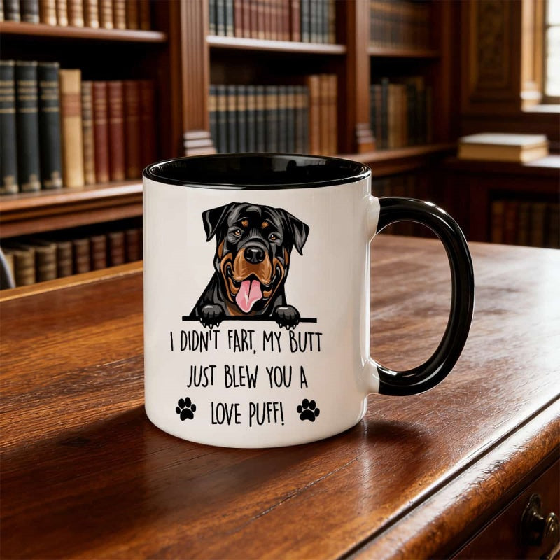 Tailorly Black Accent 11 oz Mug - rottweiler