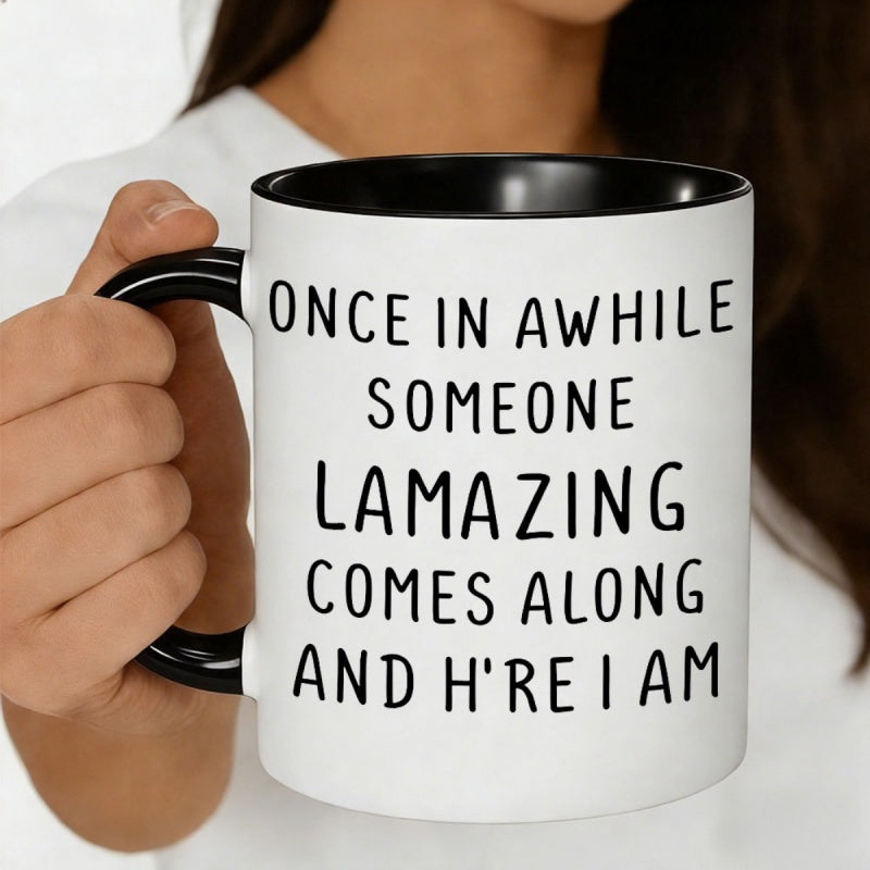 Tailorly Black Accent 11 oz Mug - in a while along and 11oz ceramic coffee muginspirational quote mug for coffee lovershumorous motivational