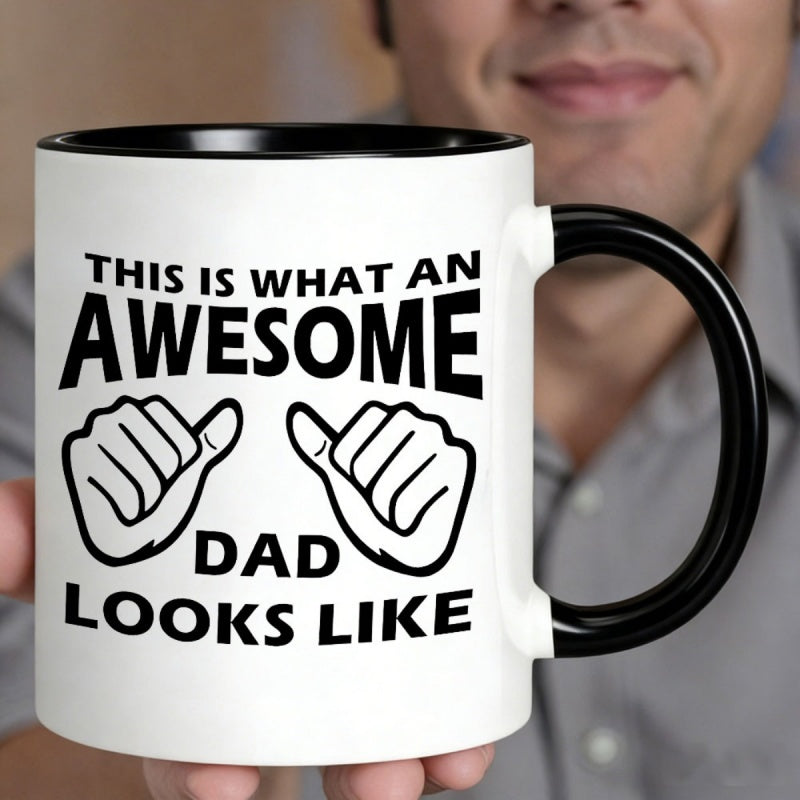 Tailorly Black Accent 11 oz Mug - thumbs up illustration