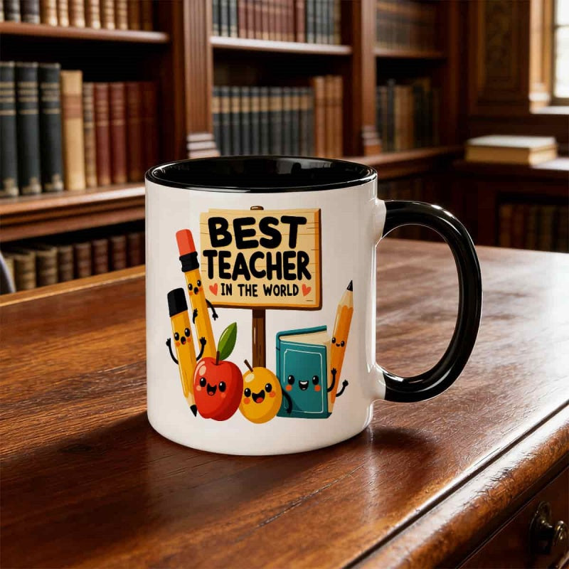 Tailorly Black Accent 11 oz Mug - elegant print