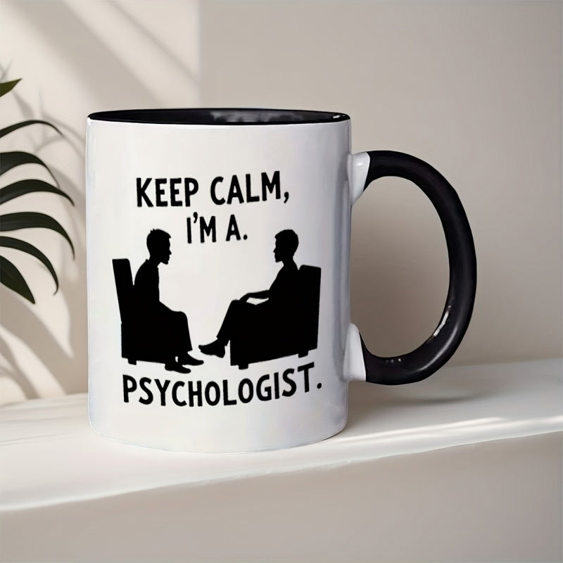 Tailorly Black Accent 11 oz Mug - 1pc psychologist mug 11 ounce holiday gift birthday gift christmas gift summer gift_1660ef655fd54835ac5ef07844e56499