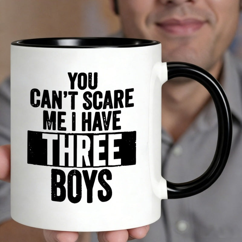 Tailorly Black Accent 11 oz Mug - you cant scare have 11oz ceramic coffee mug reusableinsulatedtravel mughand wash only coffee loversmen women