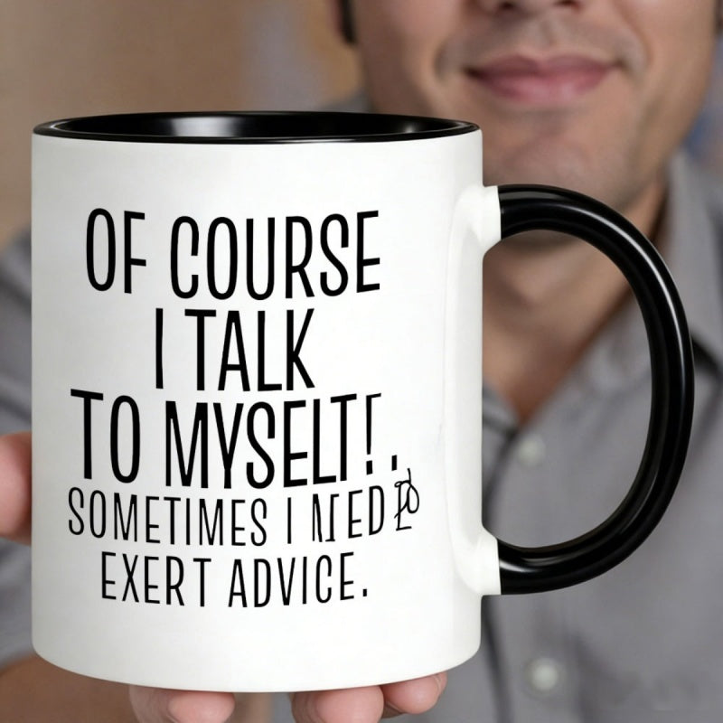 Tailorly Black Accent 11 oz Mug - humorous quote letter print