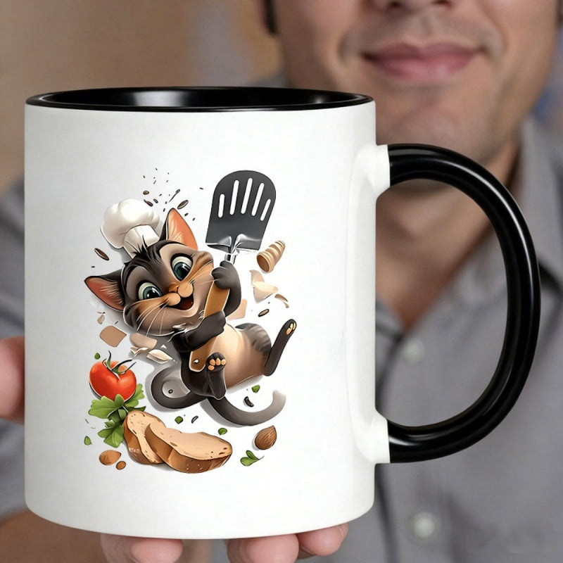 Tailorly Black Accent 11 oz Mug - cat