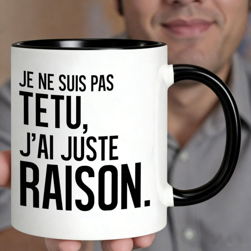 Tailorly Black Accent 11 oz Mug - plain black