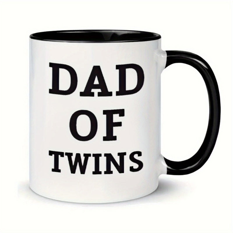 Tailorly Black Accent 11 oz Mug - a stylish twin dad mug for a father of twins fashionable and _a55140108b7e44b89b58f09c7a558b2d
