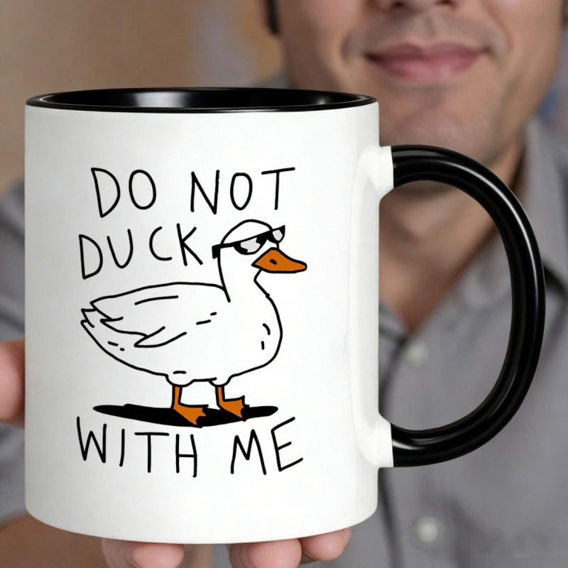 Tailorly Black Accent 11 oz Mug - black figure wearing glasses