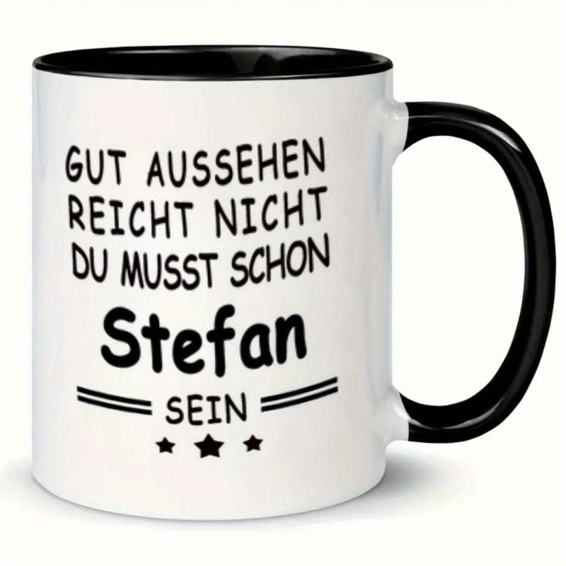 Tailorly Black Accent 11 oz Mug - 1pc german 11oz ceramic coffee cup suitable for any season a great present for _a0f7ca2ca17a4278a2eeefecacef2077