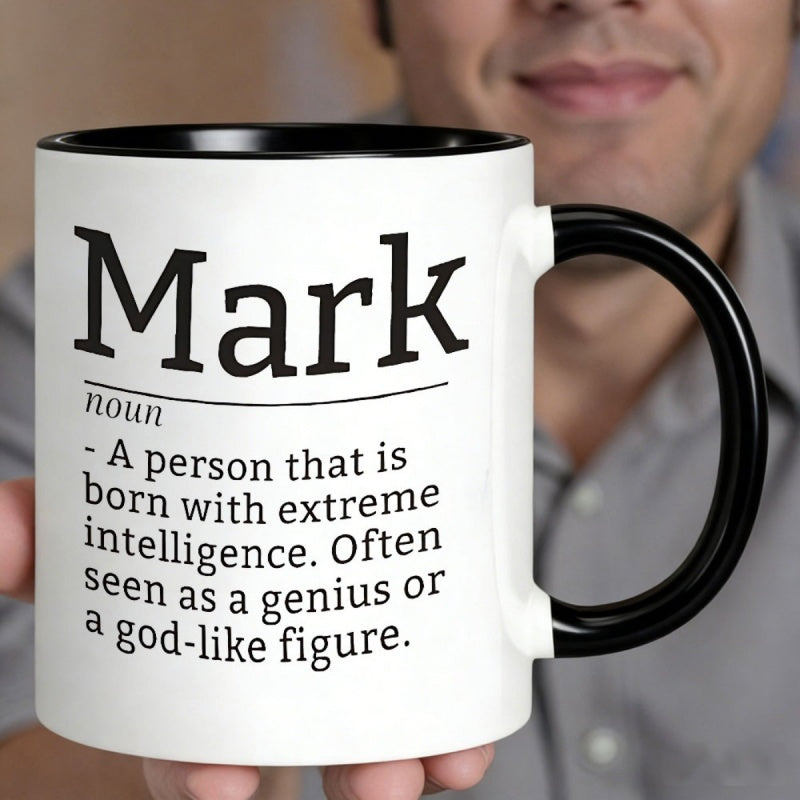 Tailorly Black Accent 11 oz Mug - extreme intelligence noun art
