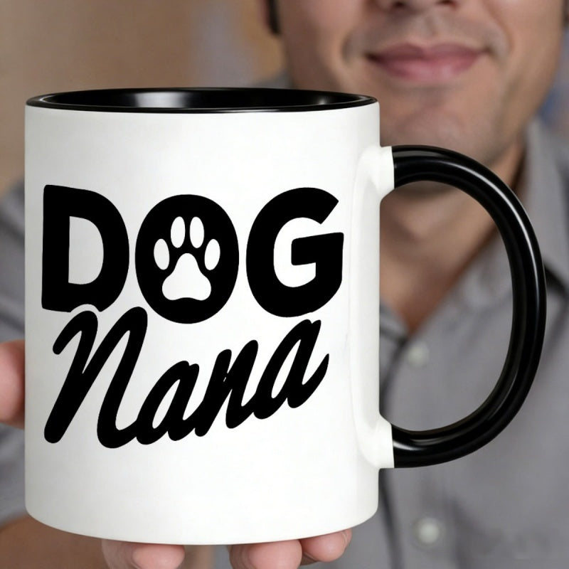 Tailorly Black Accent 11 oz Mug - paw print