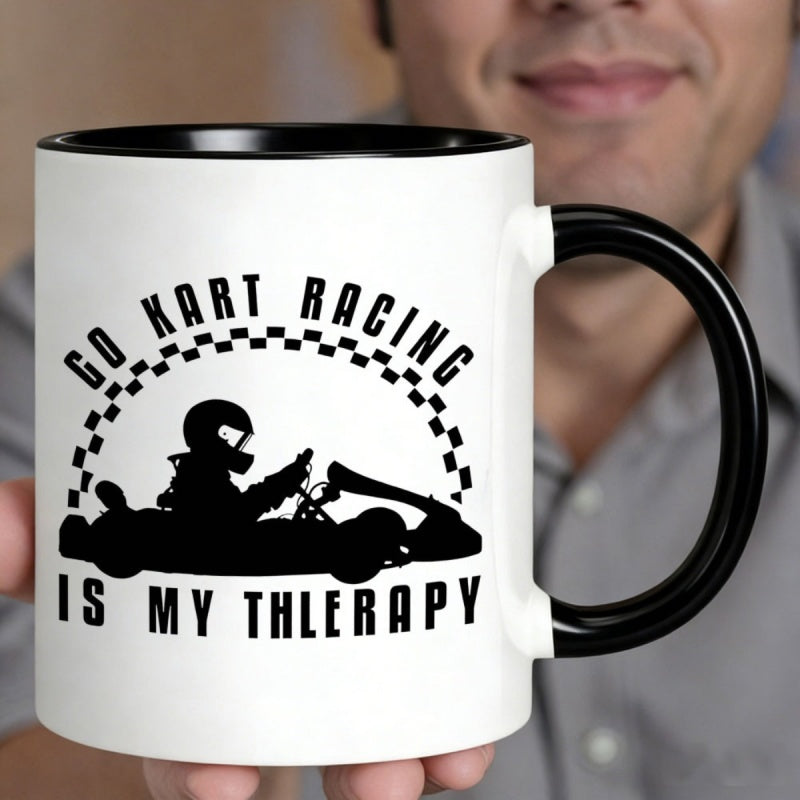 Tailorly Black Accent 11 oz Mug - dark background with graphics text