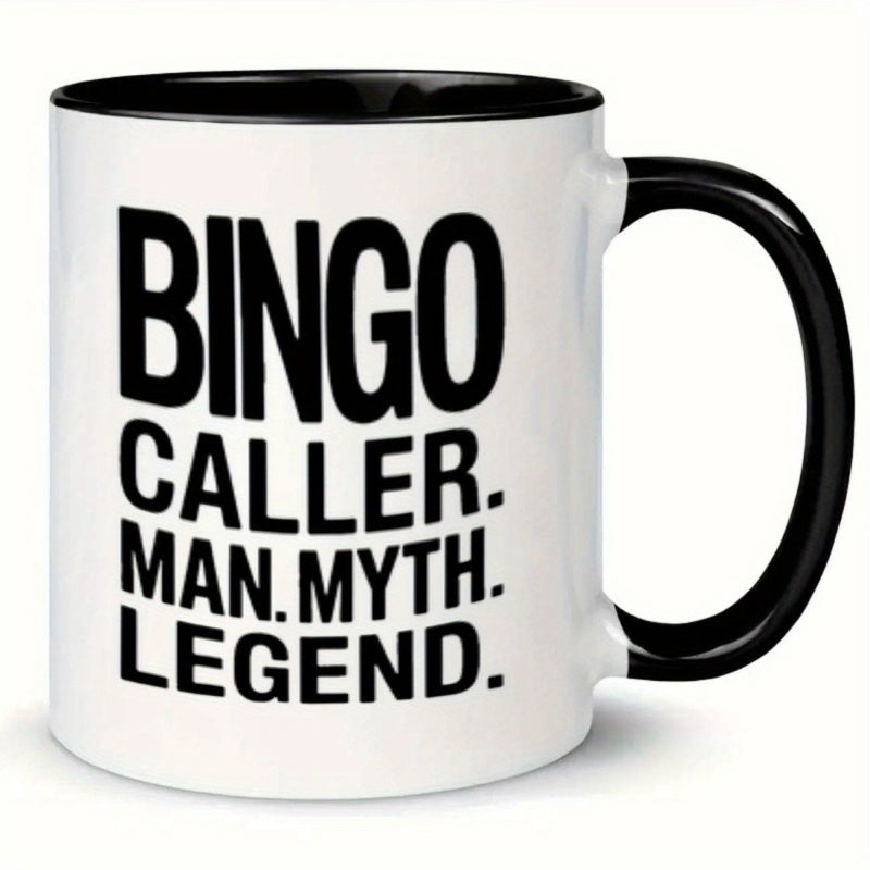 Tailorly Black Accent 11 oz Mug - bingo caller legend text