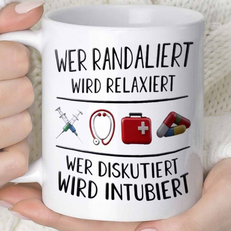 Tailorly White Ceramic 11 oz Mug - Clinical Items Including Stethoscope Syringes And Medicine Kit With Pills Mug