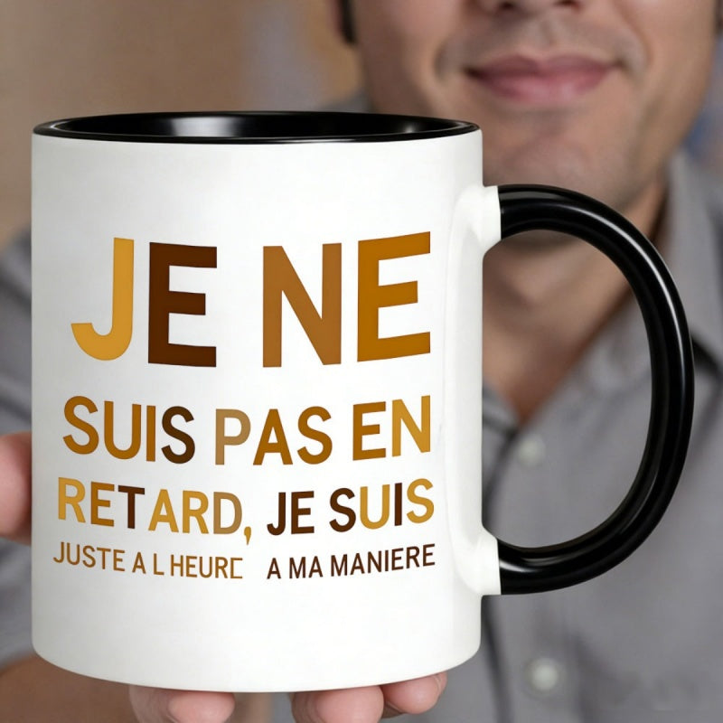Tailorly Black Accent 11 oz Mug - humorous french quote