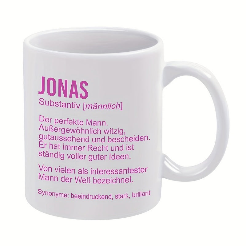 Tailorly White Ceramic 11 oz Mug - Pure Displaying Purple Definition Text On This Cylindrical Mug