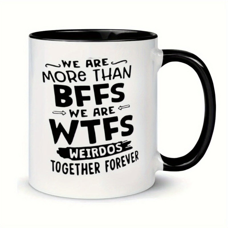 Tailorly Black Accent 11 oz Mug - 11oz printed ceramic insulated portable coffee mug suitable for hot and cold drinks hand or machine washable reusable