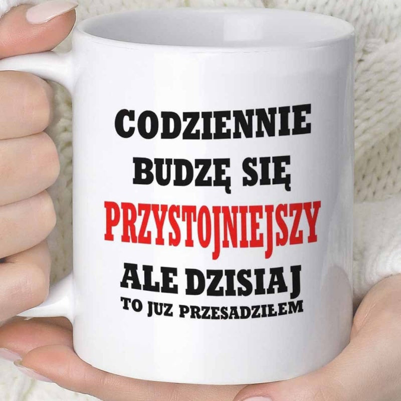 Tailorly White Ceramic 11 oz Mug - Handmade Style Ceramic Body With Bold Printed Typography Design Mug
