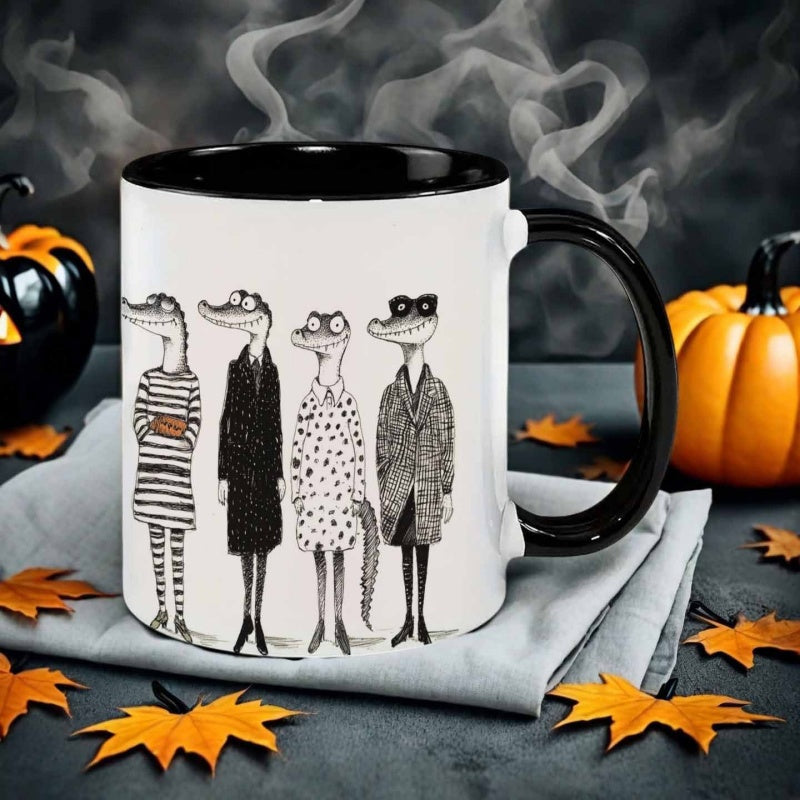 Tailorly Black Accent 11 oz Mug - crocodile group
