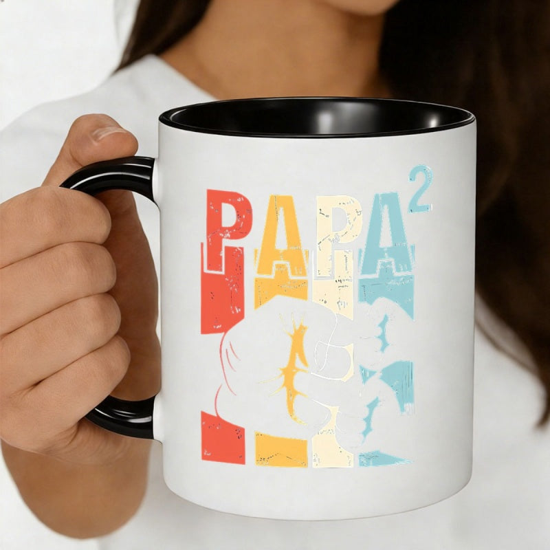 Tailorly Black Accent 11 oz Mug - retro comic style colorful alphabet art