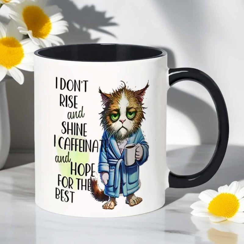 Tailorly Black Accent 11 oz Mug - cat