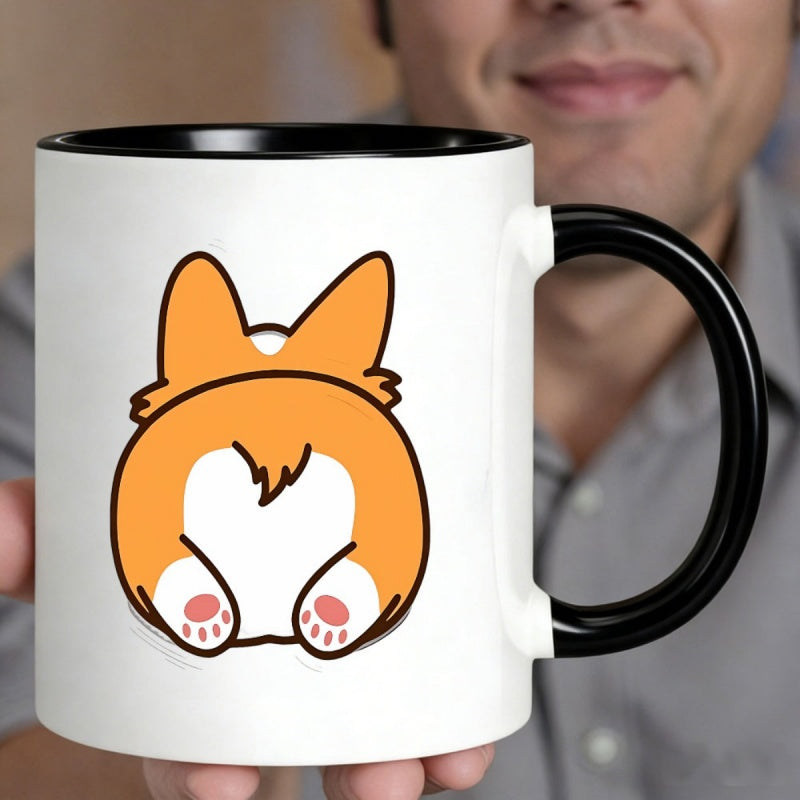 Tailorly Black Accent 11 oz Mug - paw print