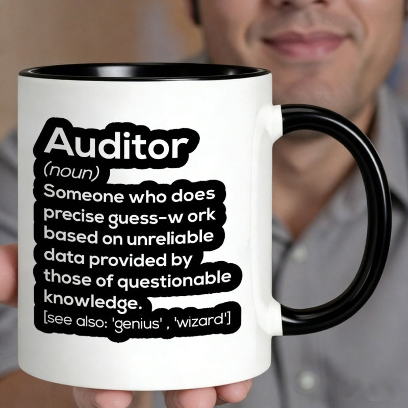 Tailorly Black Accent 11 oz Mug - humorous noun definition for accountant
