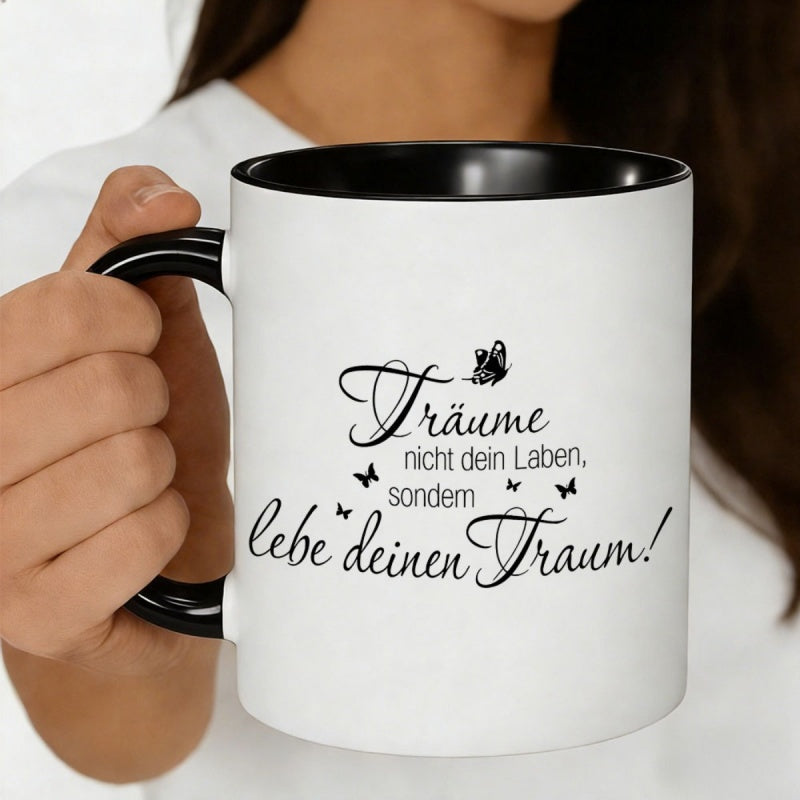 Tailorly Black Accent 11 oz Mug - german quote "nicht dein nsondern deinen"