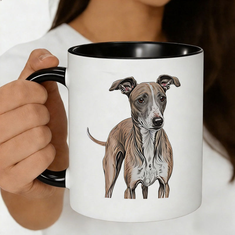 Tailorly Black Accent 11 oz Mug - one dog