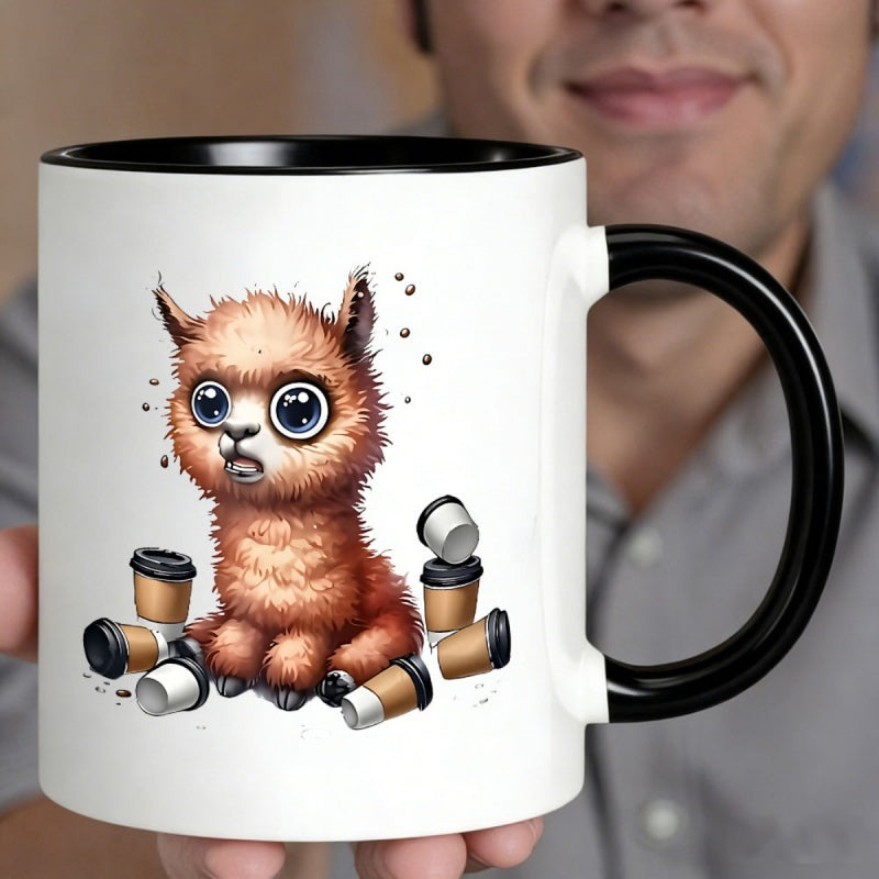 Tailorly Black Accent 11 oz Mug - an adorable 11oz ceramic mug featuring mugs reusable hand wash only ideal for coffee enthusiasts men and