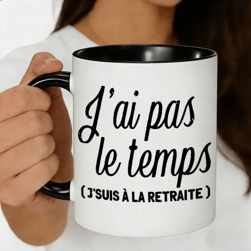 Tailorly Black Accent 11 oz Mug - french quote coffee mug jai pas